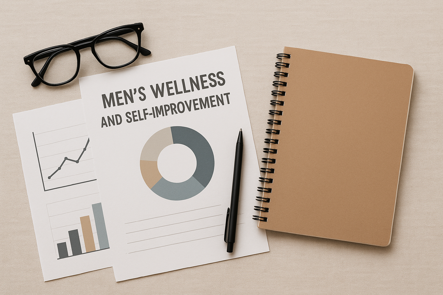 Research workspace for an evidence-aware men's wellness article.