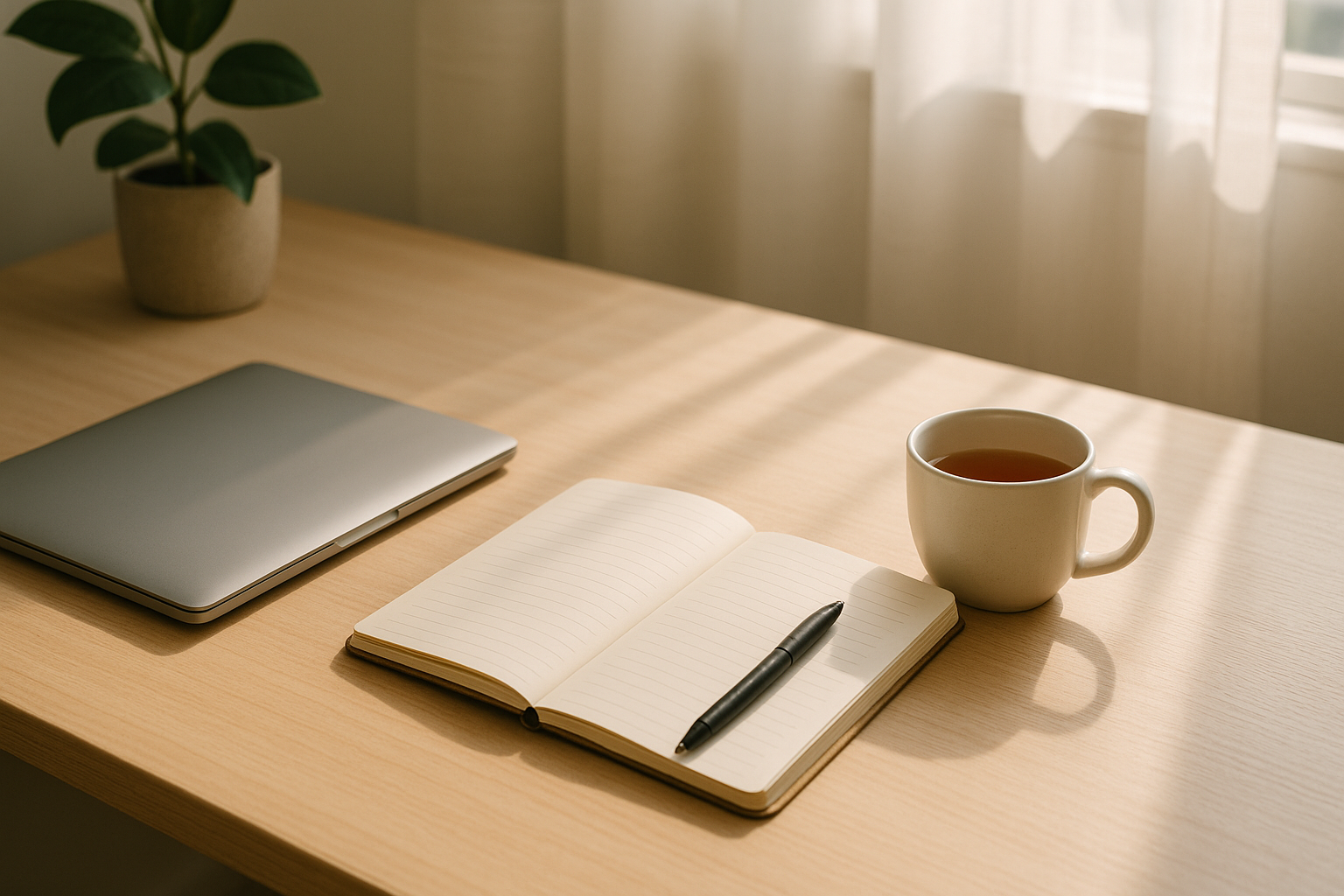 Calm reflection setting for a men's wellness article.
