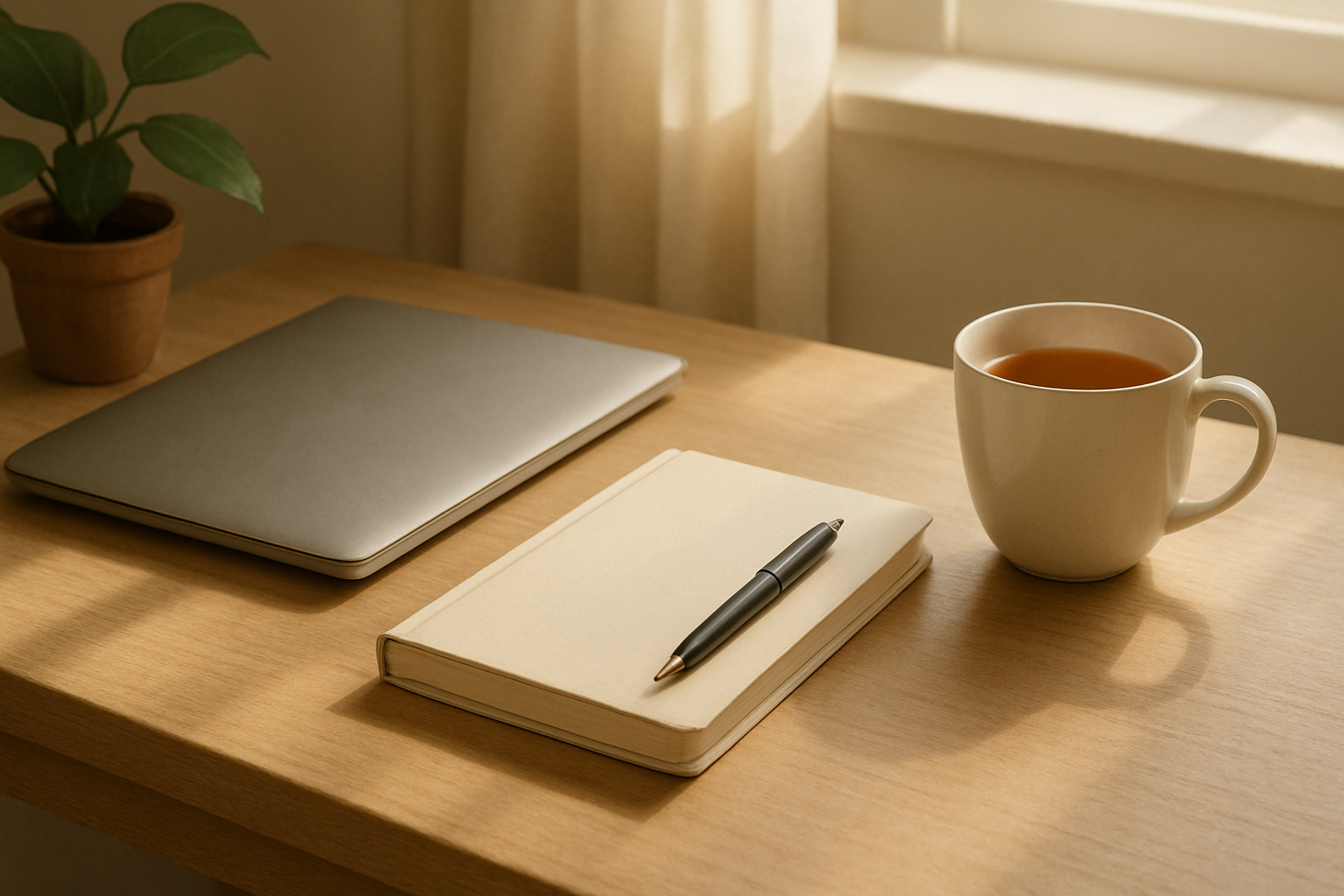 Calm reflection setting for a men's wellness article.
