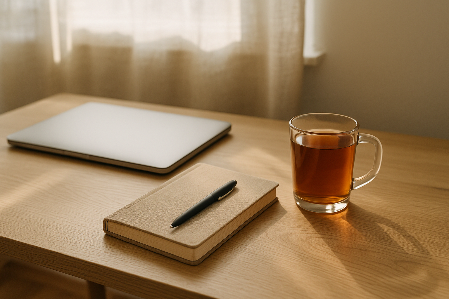 Calm reflection setting for a men's wellness article.
