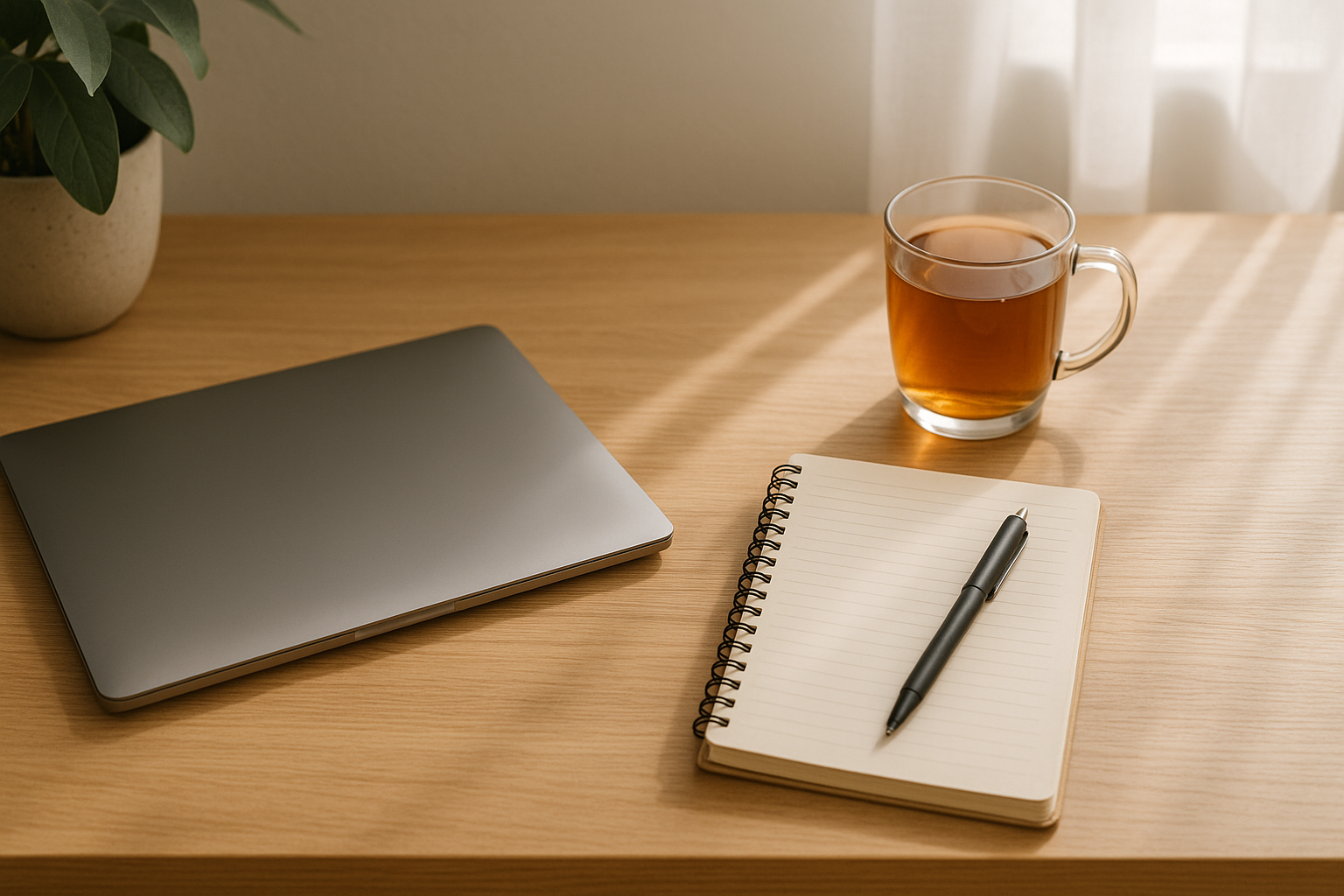 Calm reflection setting for a men's wellness article.