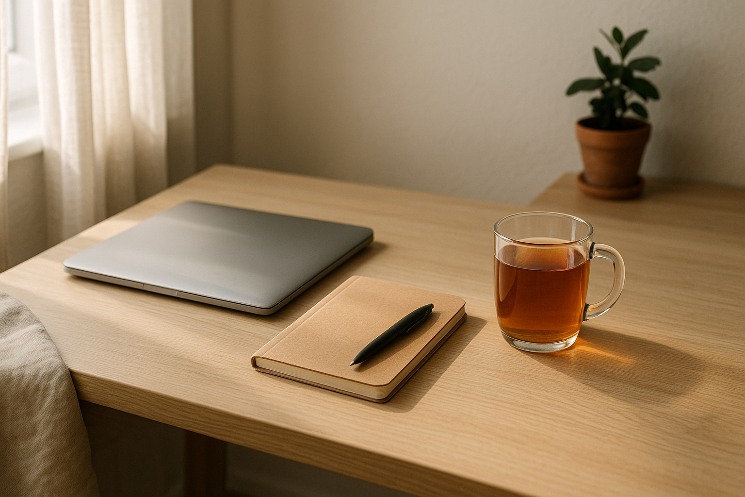 Calm reflection setting for a men's wellness article.