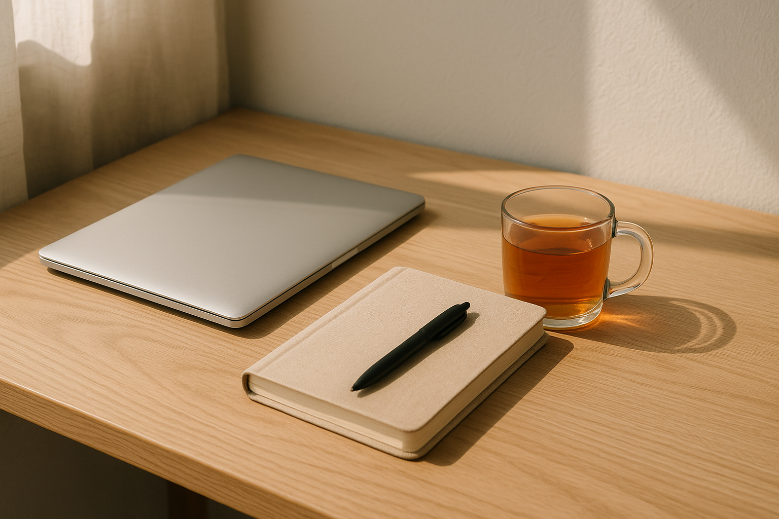 Calm reflection setting for a men's wellness article.