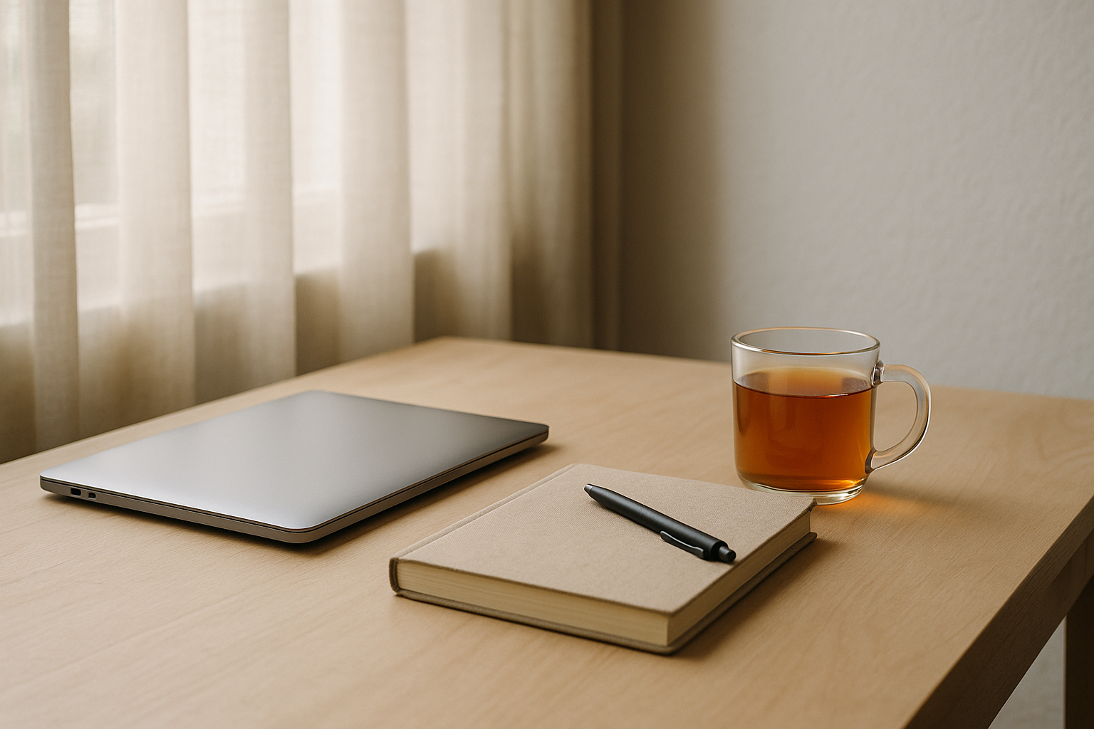 Calm reflection setting for a men's wellness article.