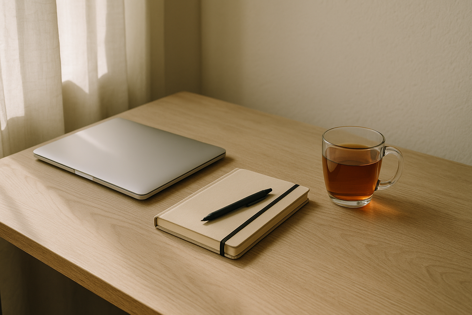 Calm reflection setting for a men's wellness article.